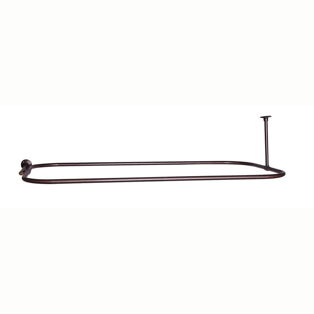 Barclay - Rectangular Shower Rod, w/Side  Sprt, 48 x 24'', ORB - Oil Rubbed Bronze