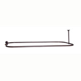 Barclay - Rectangular Shower Rod, w/Side  Sprt, 48 x 24'', ORB - Oil Rubbed Bronze