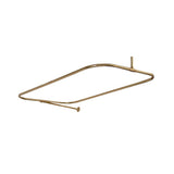 Barclay - Rectangular Shower Rod, w/Side  Sprt, 48 x 24'', Polish Brass - Polished Brass