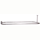 Barclay - Rectangular Shower Rod, w/Side Sprt, 48 x 24'',Polished Nickel - Polished Nickel