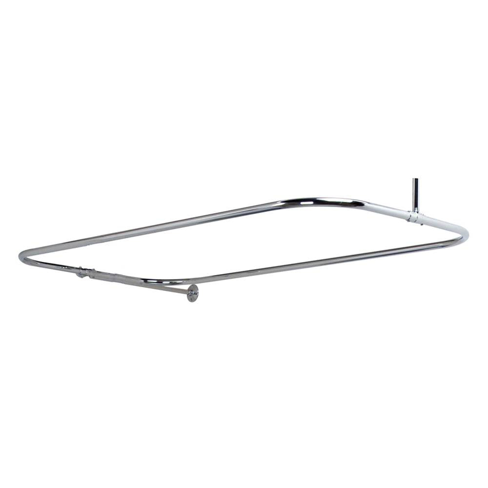 Barclay - Rectangular Shower Rod, w/Side  Sprt, 54 x 24'', Polish Chrome - Polished Chrome
