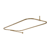 Barclay - Rectangular Shower Rod, w/Side  Sprt, 54 x 24'', Polish Brass - Polished Brass