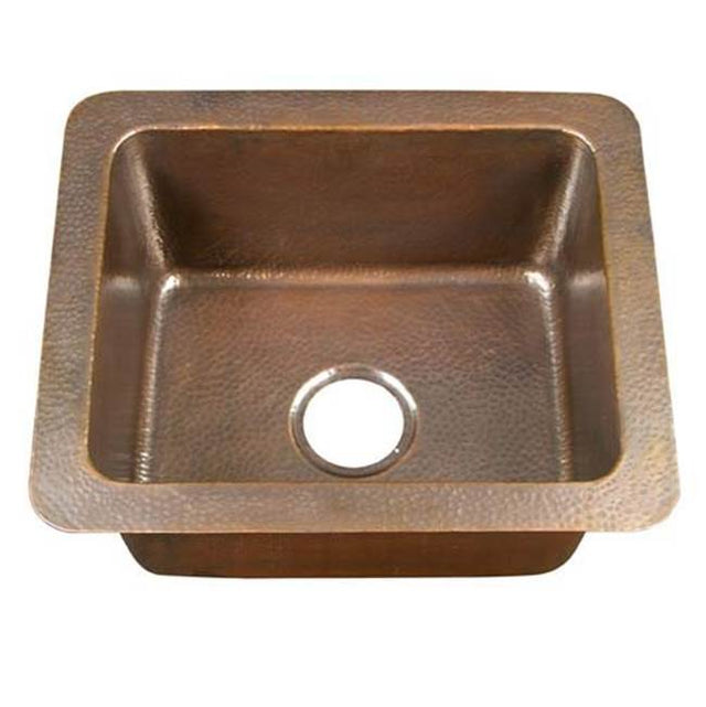 Barclay - Reece Kitchen Single Bowl Drop -In, Hammered Antique Copper - Antique Copper