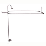 Barclay - Converto Shower w/48'' Rect Rod , Fct, Riser,Brushed Nickel - Brushed Nickel