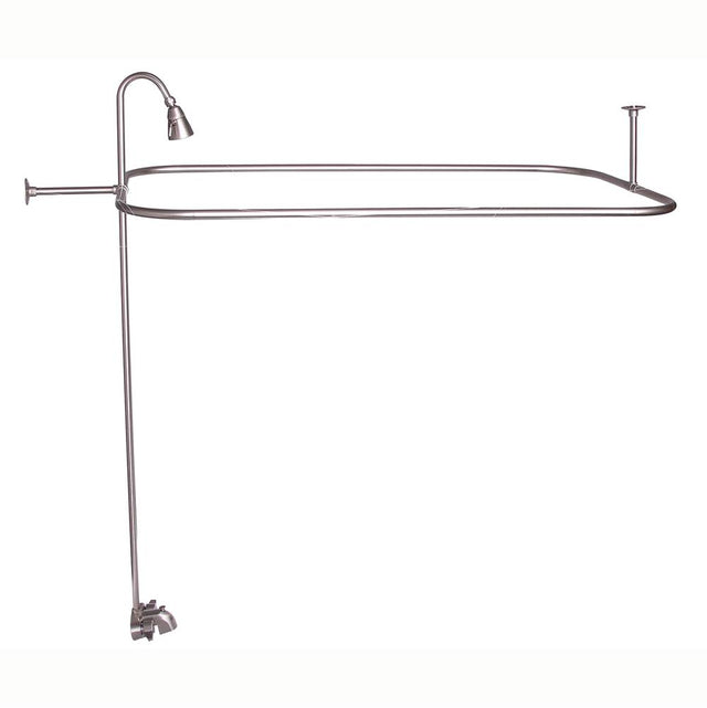 Barclay - Converto Shower w/48'' Rect Rod , Fct, Riser,Brushed Nickel - Brushed Nickel