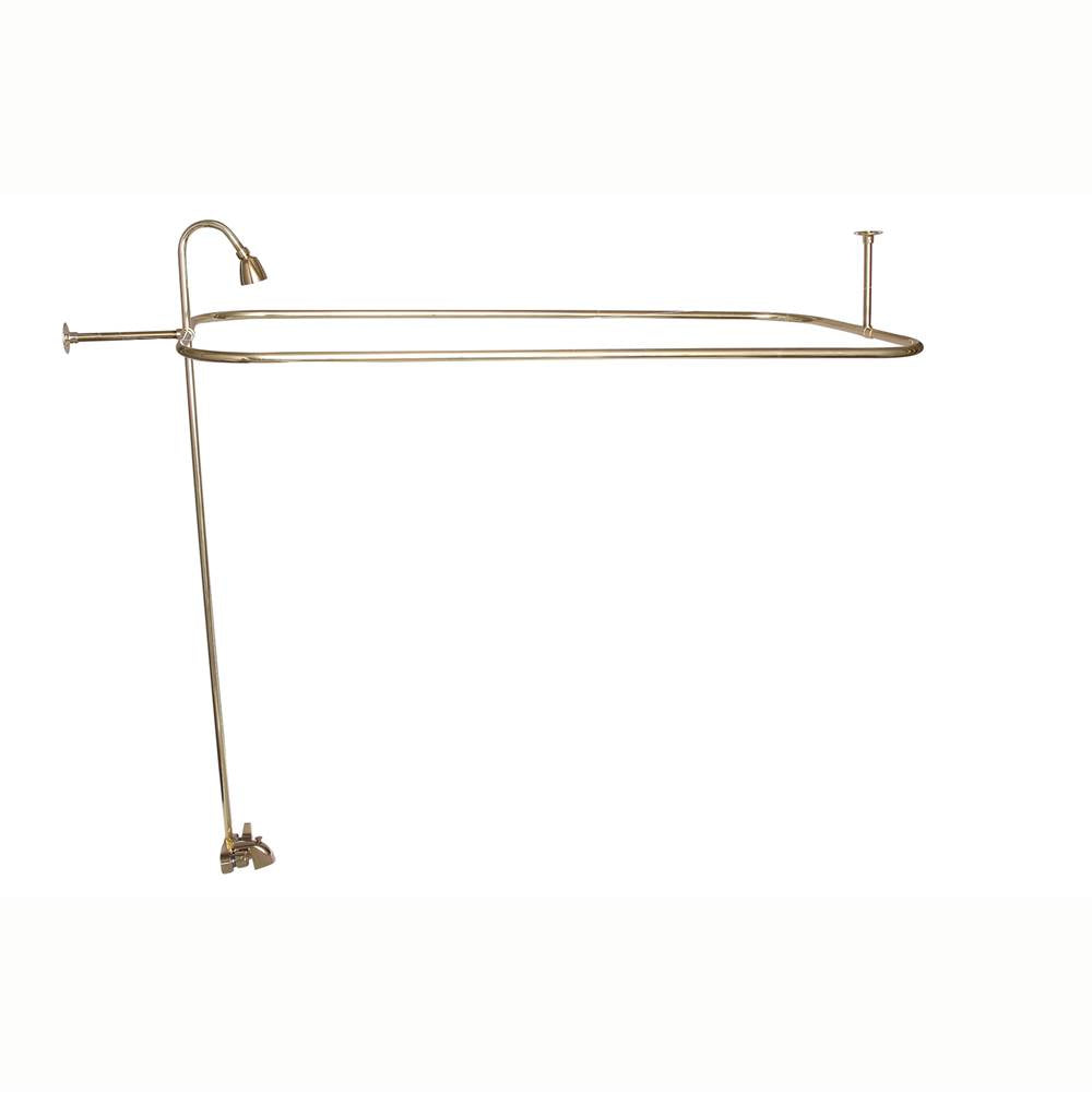Barclay - Converto Shower w/48'' Rect Rod , Fct, Riser, Polished Brass - Polished Brass