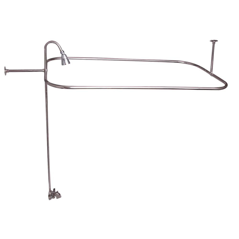 Barclay - Converto Shower w/54'' Rect Rod , Fct, Riser, Polished Nickel - Polished Nickel