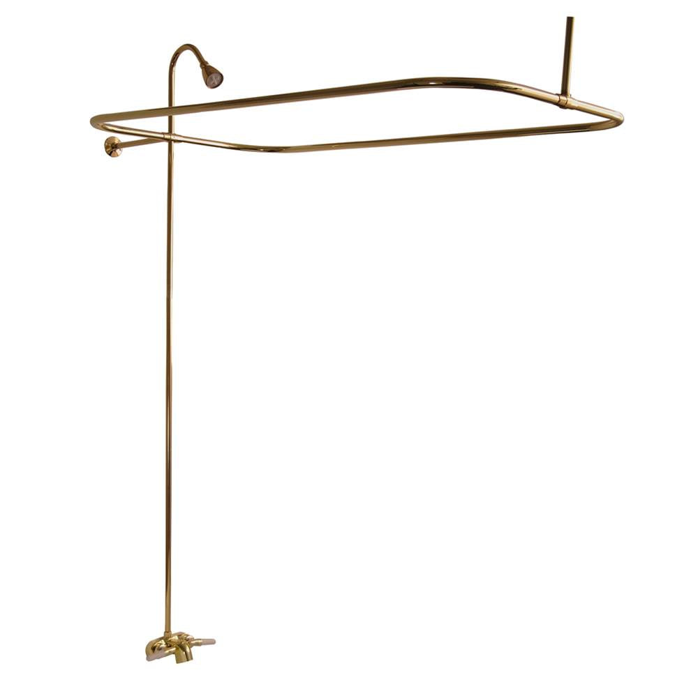 Barclay - Converto Shower w/54'' Rect Rod . Fct, Riser, Polished Brass - Polished Brass