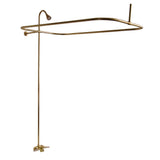 Barclay - Converto Shower w/54'' Rect Rod . Fct, Riser, Polished Brass - Polished Brass