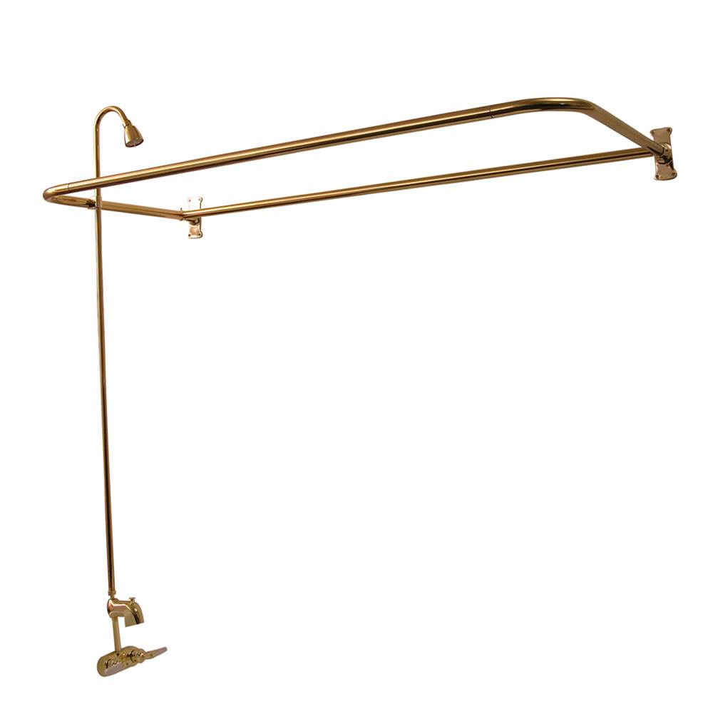 Barclay - Converto Shower w/48'' D-Rod,  Code Spout, Polished Brass - Polished Brass