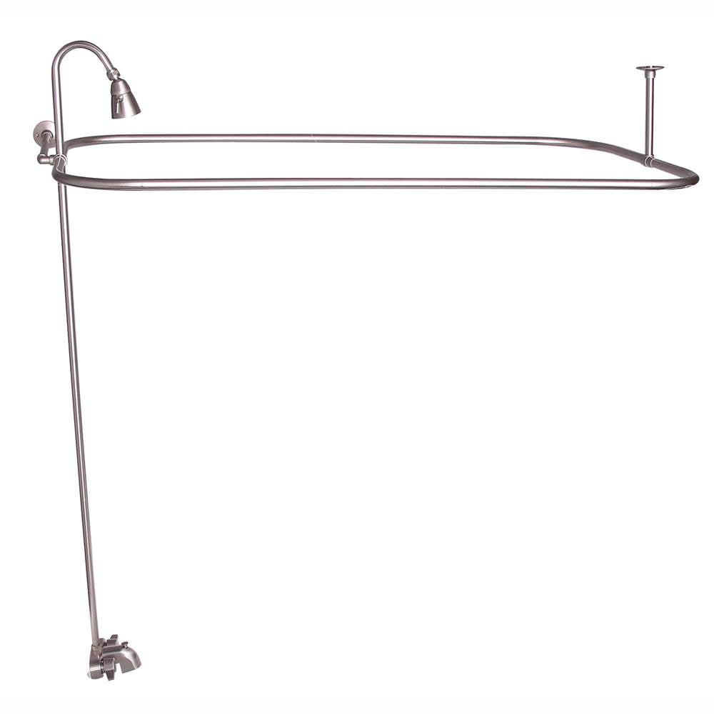 Barclay - Converto Shower w/48'' Rect Rod , Fct, Riser, Brushed Nickel - Brushed Nickel