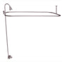 Barclay - Converto Shower w/54'' Rect Rod , Fct, Riser, Brushed Nickel - Brushed Nickel