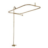 Barclay - Converto Shower w/54'' Rect Rod , Fct, Riser, Polished Brass - Polished Brass