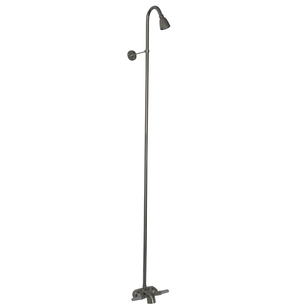 Barclay - Diverter Bathcock w/Riser &  Showerhead, Polished Chrome - Polished Chrome