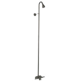 Barclay - Diverter Bathcock w/Riser &  Showerhead, Polished Chrome - Polished Chrome
