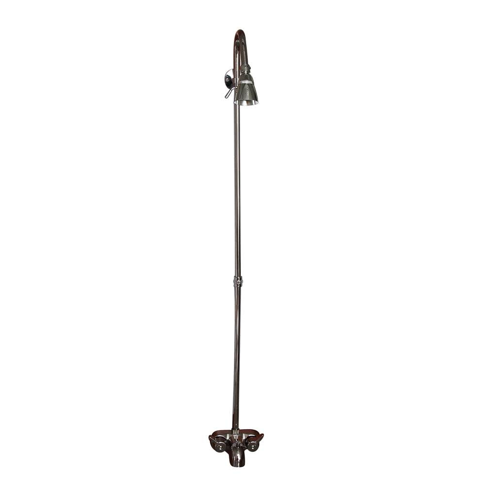 Barclay - Diverter Bathcock w/Riser &  Showerhead,Polished Nickel - Polished Nickel
