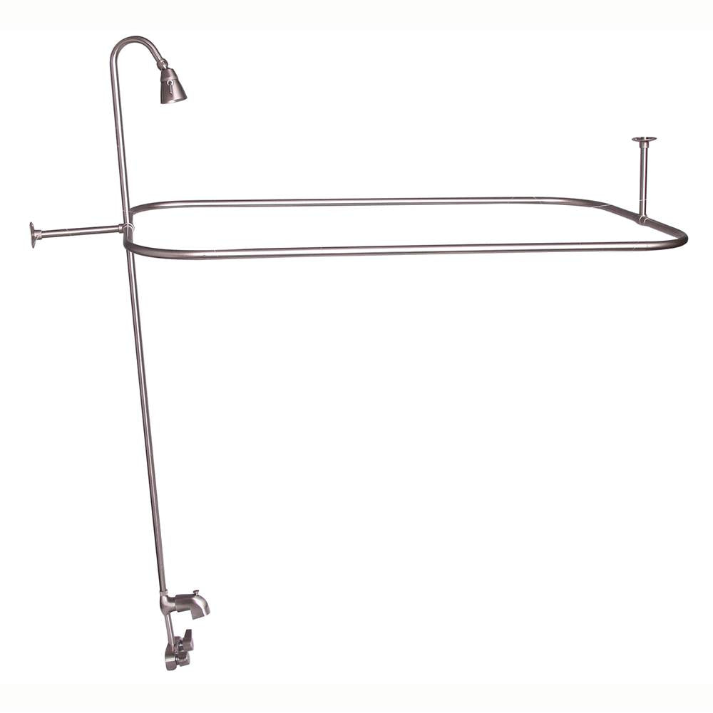 Barclay - Converto Shower w/48'' Rect Rod , Code Spout,Brushed Nickel - Brushed Nickel