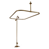 Barclay - Converto Shower w/48'' Rect Rod , Code Spout, Polished brass - Polished Brass