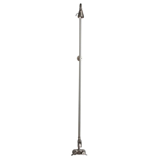 Barclay - Diverter Bathcock w/Code Spout , Riser, Brushed Nickel - Brushed Nickel