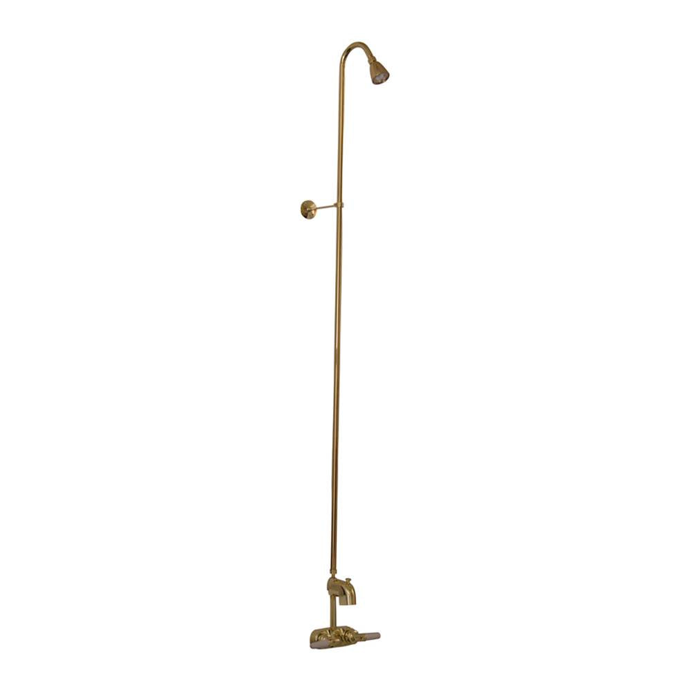 Barclay - Diverter Bathcock w/Code Spout , Riser, Polished Brass - Polished Brass