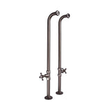 Barclay - 34-1/2'' Freestanding Tub Sup. w/ Stops, Cross Handles-BN - Brushed Nickel