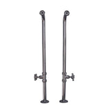 Barclay - 37-1/2'' Freestanding Tub Sup. w/ Stops, Cross Handles-PB - Polished Brass