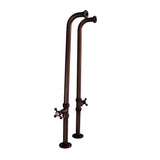 Barclay - 34-1/2'' Freestanding Tub Sup. w/ Stops, Cross Handles-ORB - Oil Rubbed Bronze