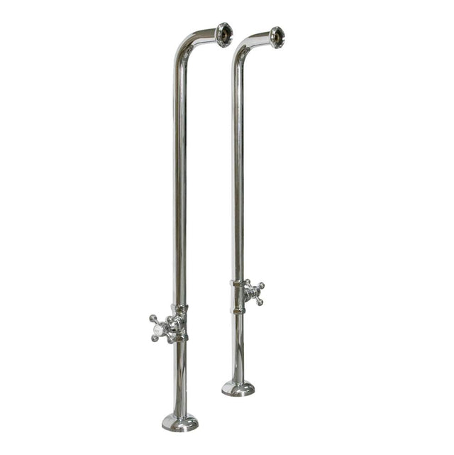 Barclay - 31-1/2'' Freestanding Tub Sup. w/ Stops, Cross Handles-ORB - Oil Rubbed Bronze