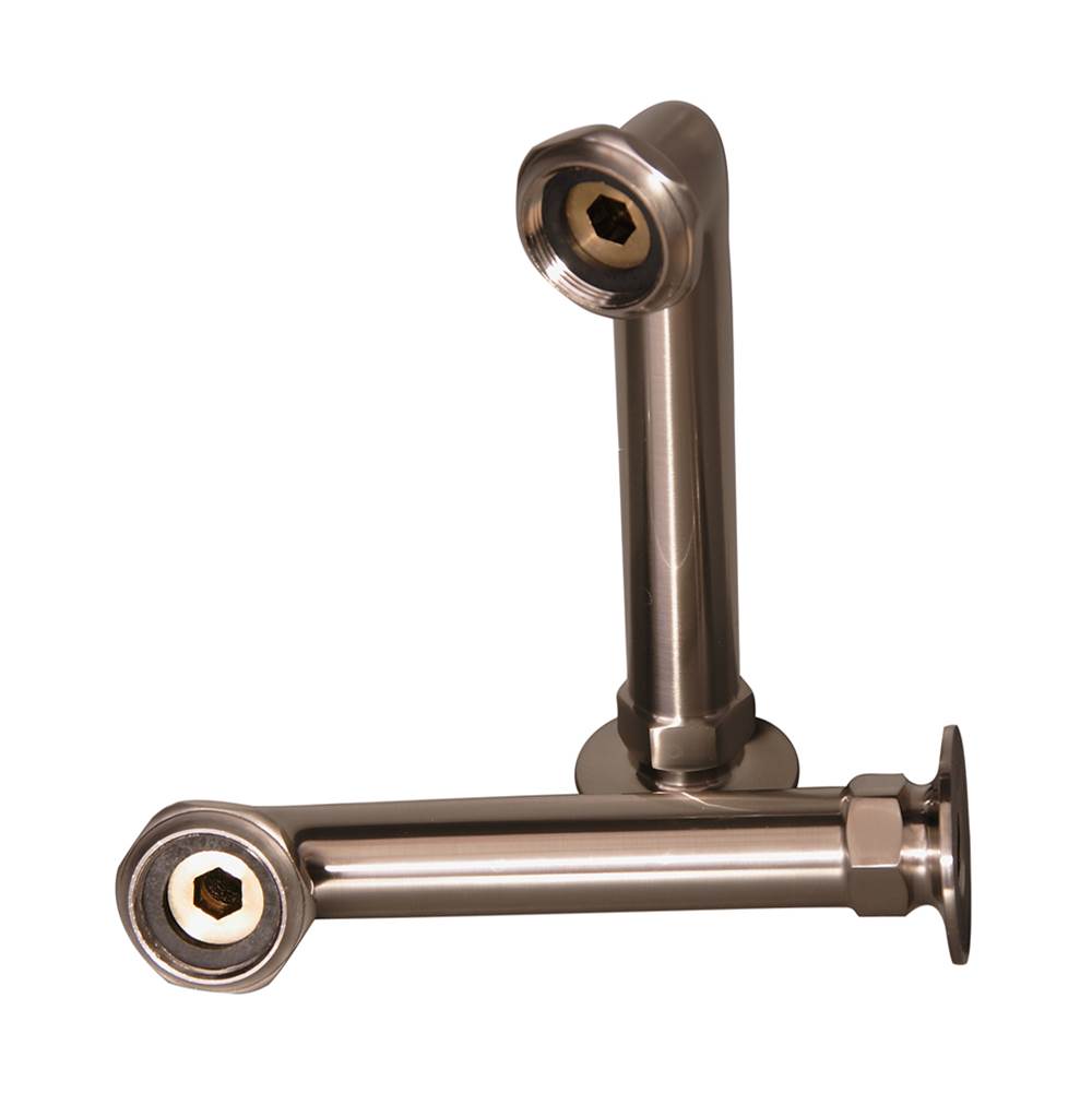 Barclay - Elbows for Deck Mounting, 6'',  Pair, Brushed Nickel - Satin Nickel