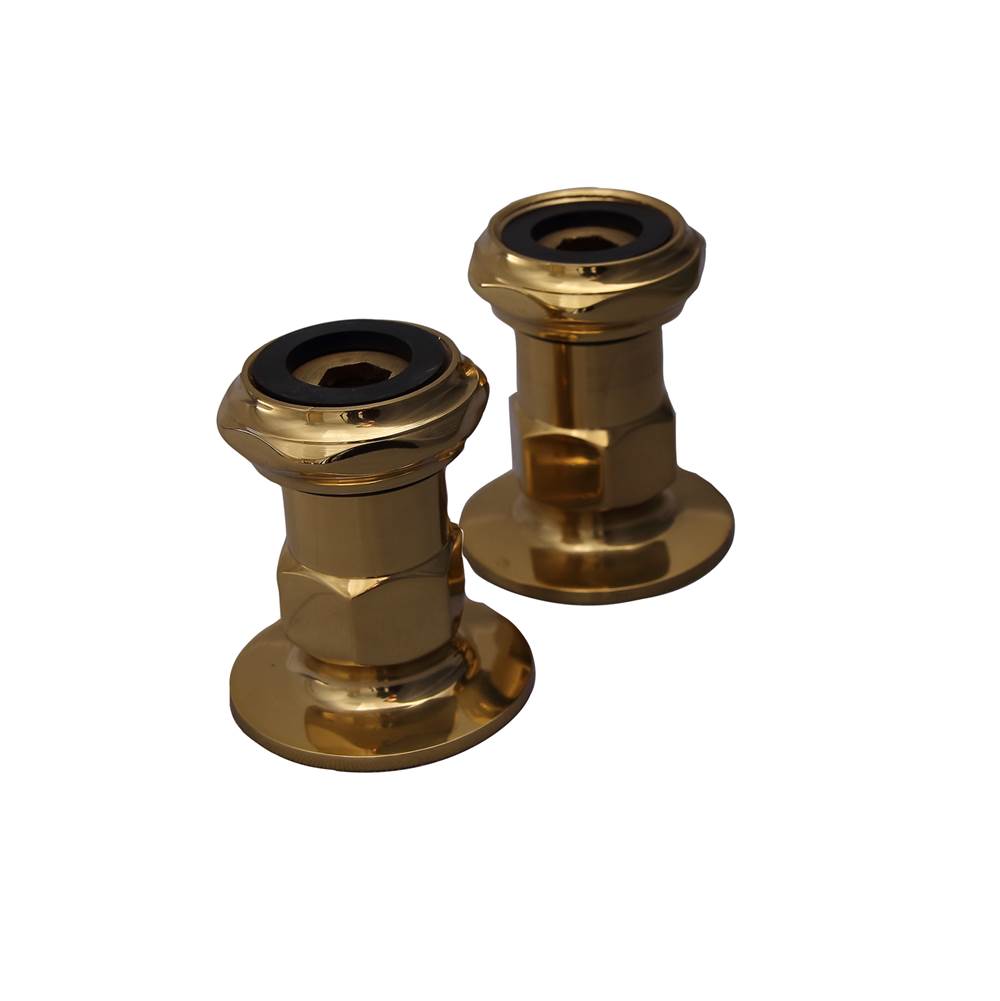 Barclay - Straight 1/2'' Wall Mount Coupler, 1-3/4'' Long-PB - Polished Brass
