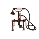 Barclay - Elephant Spout Hand Shwr, 6''  Mts, Porc Hdles, ORB - Oil Rubbed Bronze