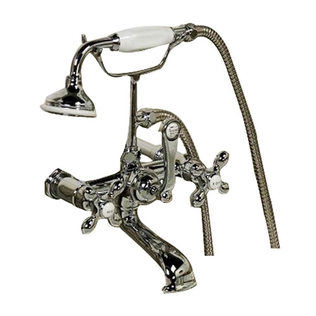 Barclay - Elephant Spout Hand Shower w/  Swvl Mts, Cross Hdls, Chrome - Polished Chrome