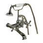 Barclay - Elephant Spout Hand Shower w/  Swvl Mts, Cross Hdls, Chrome - Polished Chrome