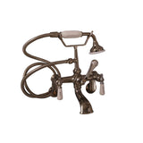 Barclay - Elephant Spout Hand Shwr, w/ Swvl Mts, Porc Hdls, Pol Nick - Polished Nickel