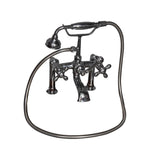 Barclay - Elephant Spout,HndShwr,60''Hose Cross Hndls,Metal Divter, PN - Polished Nickel