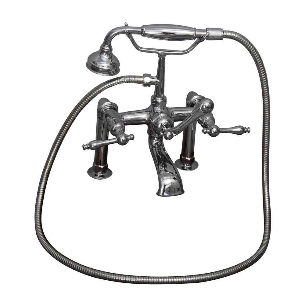Barclay - Elephant Spout,HndShwr,60''Hose Mounts, Metal Lever Hdls, PN - Polished Nickel