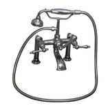 Barclay - Elephant Spout,HndShwr,60''Hose Mounts, Metal Lever Hdls, PN - Polished Nickel