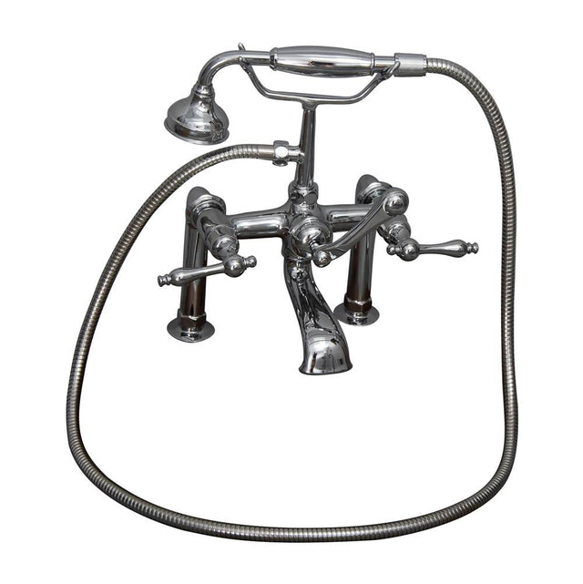 Barclay - Elephant Spout,HndShwr,60''Hose Mounts, Metal Lever Hdls, PN - Polished Nickel