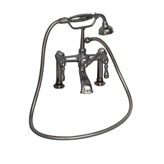 Barclay - Elephant Spout,HndShwr,60''Hose Mounts, Metal Lever Hdls, PN - Polished Nickel