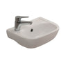 Barclay - Caroline 380 Wall-Hung Basin, White, Faucet Hole on Left - White