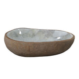 Barclay - Nevis Onyx Vessel, Yellow w/ White Mosaic Interior - Yellow with White Mosaic Interior