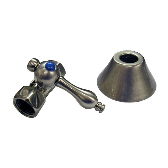 Barclay - Straight Stop w/Flange, 1/2''  Comp x 1/2'' IPS, SET, BN - Brushed Nickel