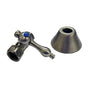 Barclay - Straight Stop w/Flange, 1/2''  Comp x 1/2'' IPS, SET, BN - Brushed Nickel