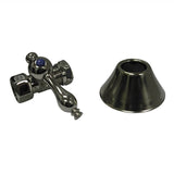 Barclay - Straight Stop w/Flange, 1/2''  Comp x 1/2'' IPS, Chrome,SET - Polished Chrome