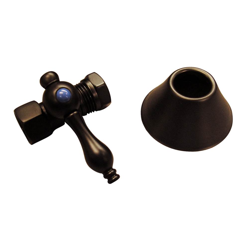 Barclay - Straight Stop w/Flange, 1/2''  Comp x 1/2'' IPS, SET,ORB - Oil Rubbed Bronze