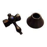 Barclay - Straight Stop w/Flange, 1/2''  Comp x 1/2'' IPS, SET,ORB - Oil Rubbed Bronze