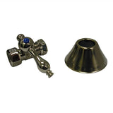 Barclay - Straight Stop w/ Flange, 1/2''  Comp x 1/2'' IPS, SET,PN - Polished Nickel