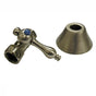 Barclay - Straight Stop w/Flange, 1/2''  Comp x 5/8'' Comp, SET, BN - Brushed Nickel