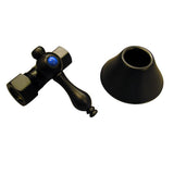 Barclay - Straight Stop w/Flange, 1/2''  Comp x 5/8'' Comp, SET,ORB - Oil Rubbed Bronze