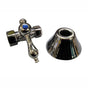 Barclay - Straight Stop w/flange, 1/2''  Comp x 5/8'' Comp,SET, Chrome - Polished Chrome
